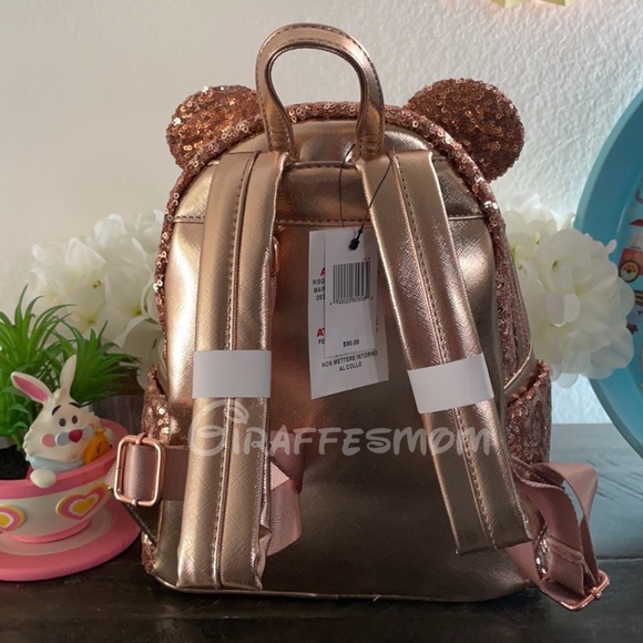 💗Minnie Mouse Rose Gold Backpack - Picture 4 of 7